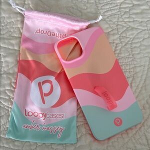 Loopy Case Pink and Mint Phone Case